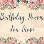 Birthday Poems For Mom