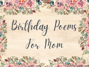 Birthday Poems For Mom
