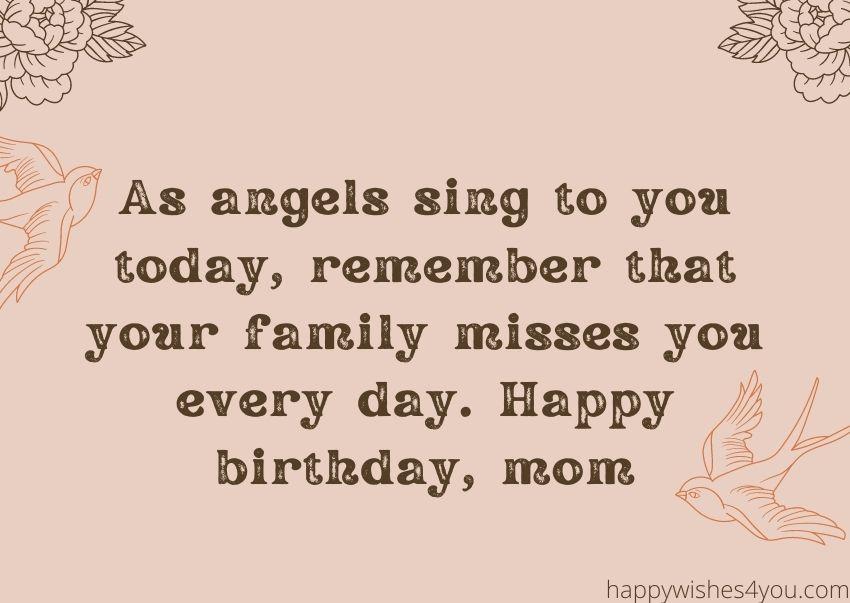 Happy Heavenly Birthday Mom Wishes