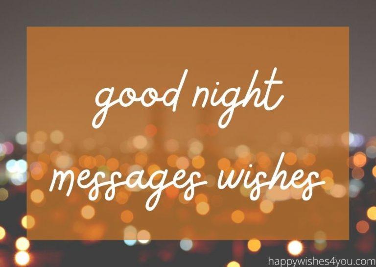good night messages wishes