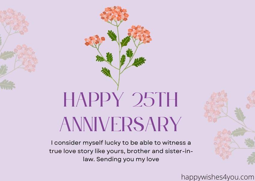 25th Anniversary Wishes For Brother and Sister-in-law