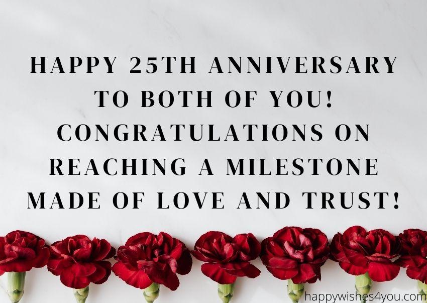 25th Anniversary Wishes Messages