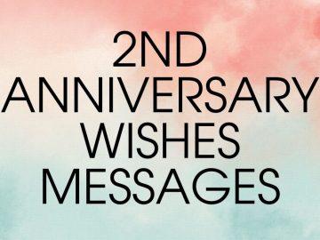 2nd anniversary wishes messages