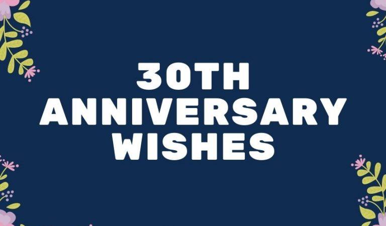 30th Anniversary Wishes for Couples