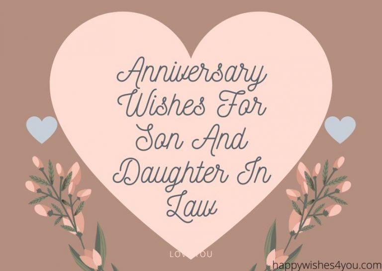 Anniversary Wishes for Son and Daughter in Law