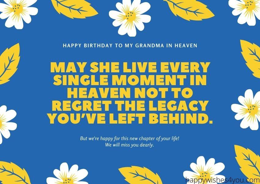 Birthday Messages For Grandmother In Heaven