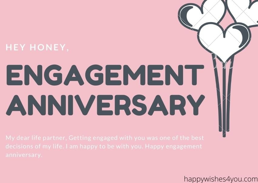 Engagement Anniversary Wishes for wife