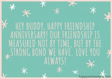 Friendship Anniversary Wishes Messages for Friends