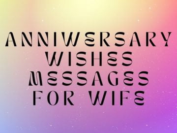 anniversary wishes messages for wife