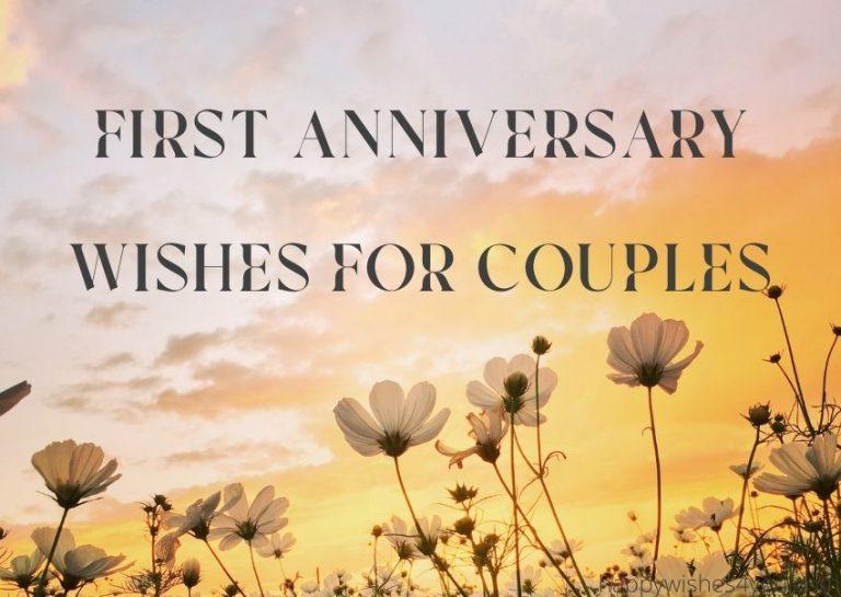 First Anniversary Wishes Couples