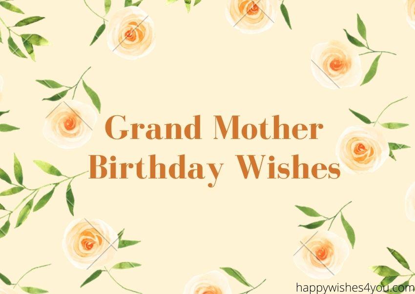 grand mother birthday wishes