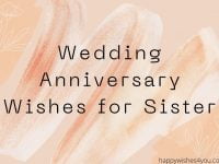 wedding anniversary wishes sister