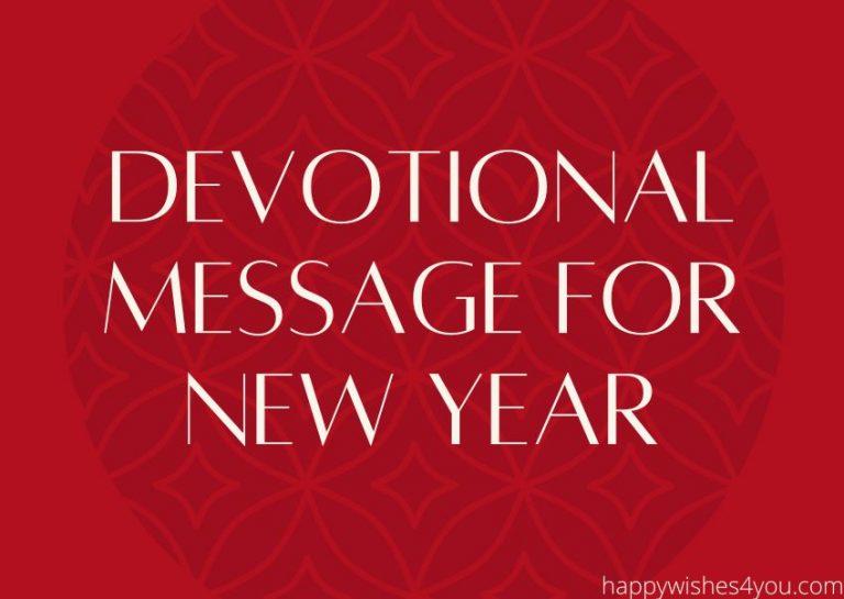 New Year Devotional Messages