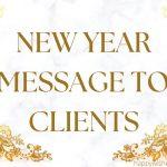 HNY message to clients