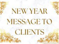 HNY message to clients