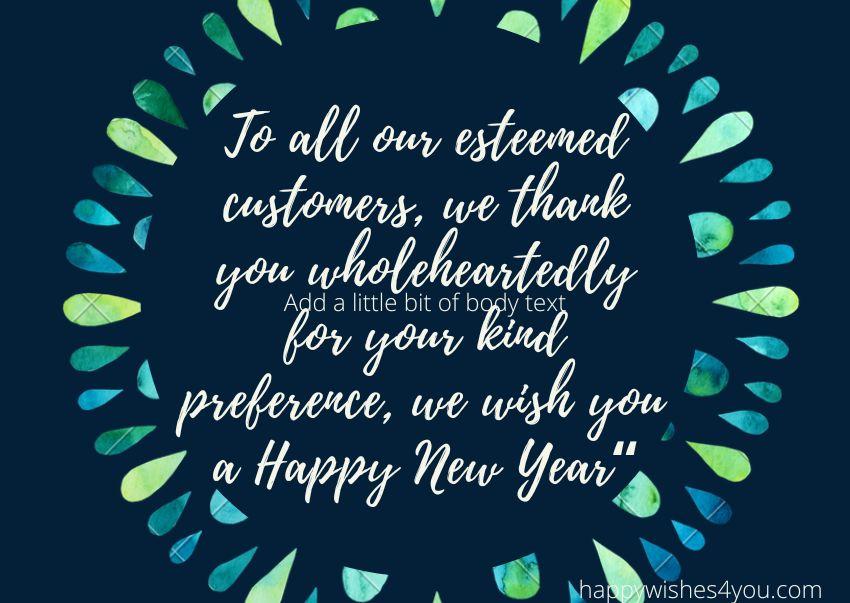 new year wishes for customers