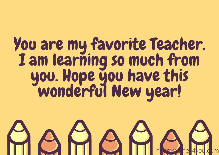 new year wishes for teacher