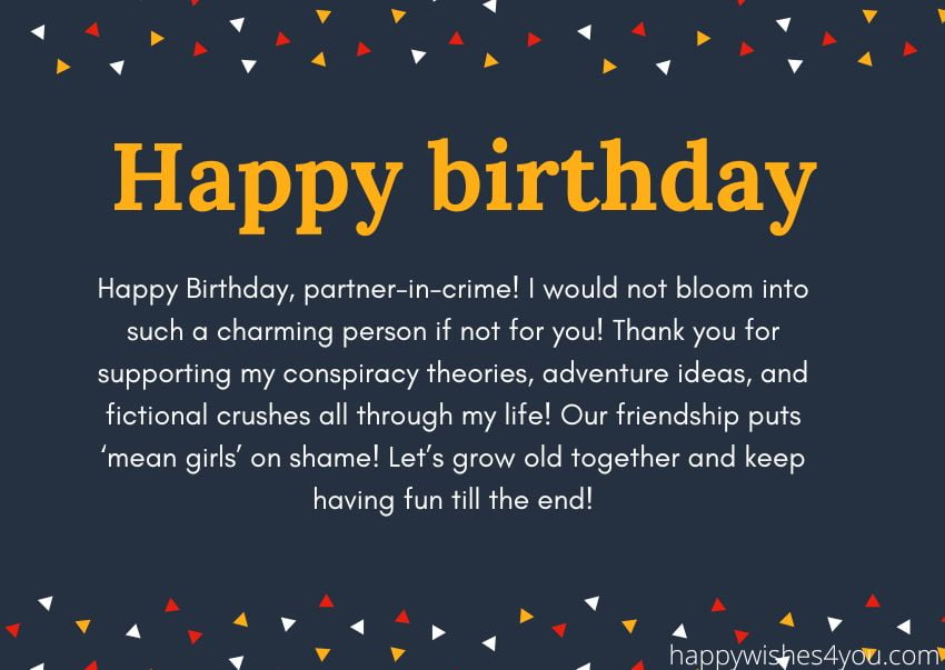 Funny Birthday Paragraph for Best Friend
