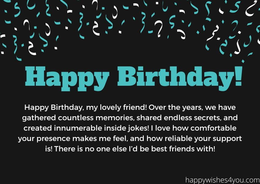 Heart Touching Birthday Paragraph for Best Friend