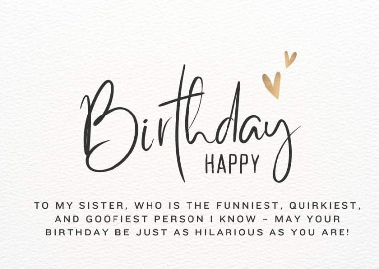 50+ Funny birthday wishes for sister