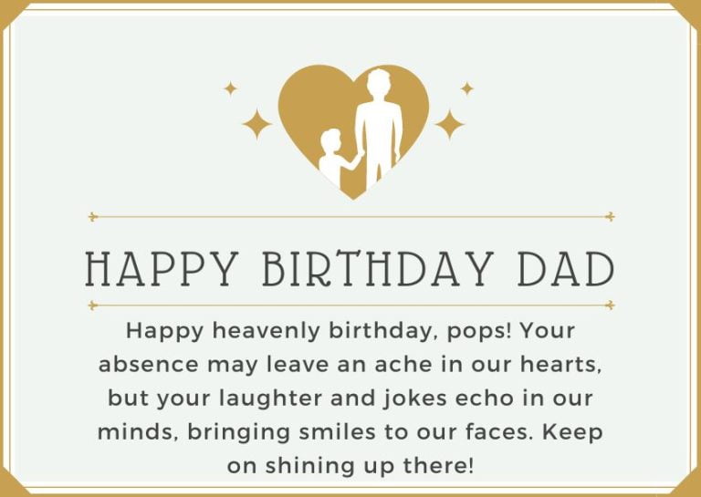 Emotional Heavenly Happy Birthday Dad Wishes