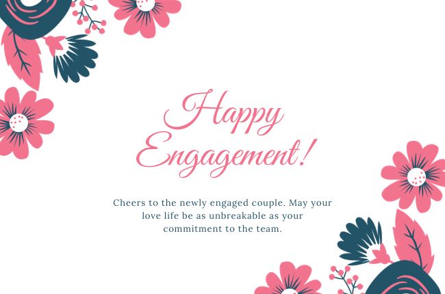 Funny Engagement Wishes For Colleague