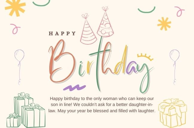 Daughter In Law Birthday Wishes