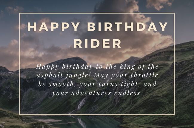 Biker Male Birthday Wishes 