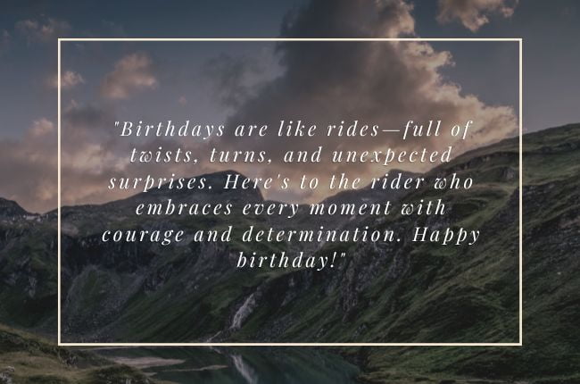 Biker Male Birthday Wishes 