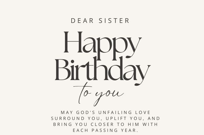 Religious Birthday Wishes For Sister Quotes