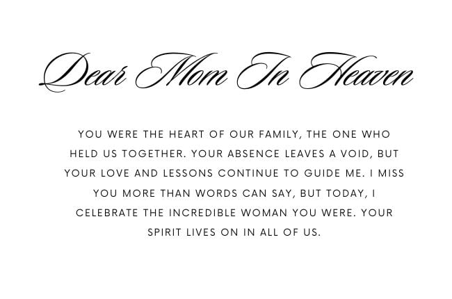 death anniversary message for mother
