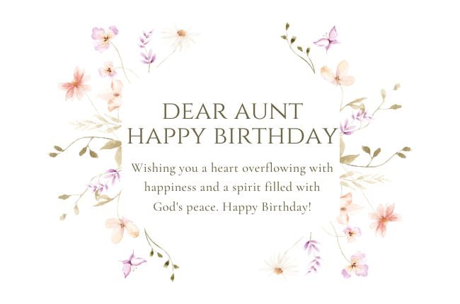Religious Birthday Wishes for Aunt